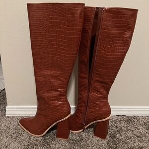 Elegant Brown Knee-High Boots